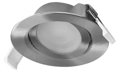 Immagine prodotto di Set di faretti da incasso LED OSRAM Spot, 4,9 W, 200 lm, 2700 K, Ø 90 mm, faretto da soffitto, 120°, nichel satinato, orientabile, set da 3 pezzi