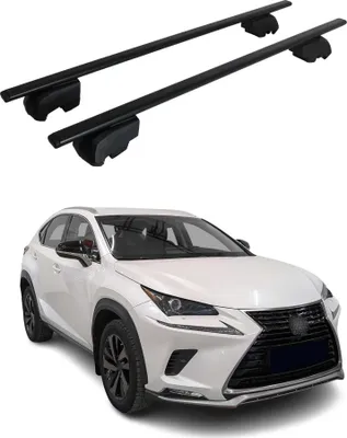 Image de Barres de toit Transversales pour Lexus NX 2015-2021 ABE Fer Noir 2x