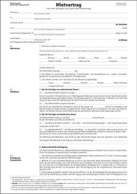 Produktbild von SIGEL MV466 Mietvertrag, ehemals Einheitsmietvertrag, A4, 6 seitig
