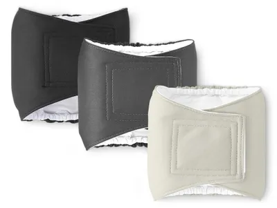 Zdjęcie produktu dla Pieluchy dla psów Amazon Basics – nadające się do prania, dla samców, rozmiar XS, 3 sztuki