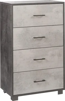 Immagine prodotto di Mobile 4 Cassetti 70x112x41 cm Ossido Nero/Cemento