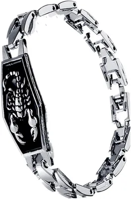 Productafbeelding van Armband voor heren, gevlochten legering en roestvrij staal, met een Schorpioenmotief, in punkstijl