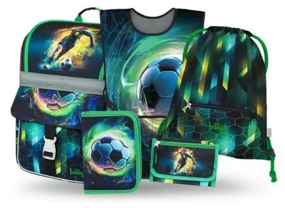 Obrázek produktu pro BAAGL SET 5 Zippy Fotbal Hráč: aktovka, penál, sáček, zástěra, peněženka