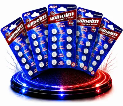 Produktbild von 50 x Wilhelm AG1 LR60 - L 621 - 164 - GP64A Qualitätsbatterien 1,5 V Alkaline