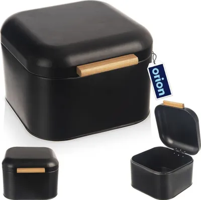 Produktbild von Orion Brotkasten Brotkorb Brotbox Brotbehälter Schwarz BLACK 21,5x20x14,5 cm