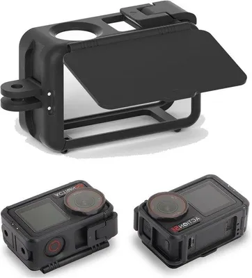 Obrázek produktu pro Ochranné pouzdro na fotoaparát s clonou proti slunci – 78 x 55 x 35 mm – bezbarvé, černé