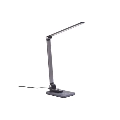 Produktbild von Lindby LED-Tischleuchte Valtaris, grau, Alu, CCT, dimmbar