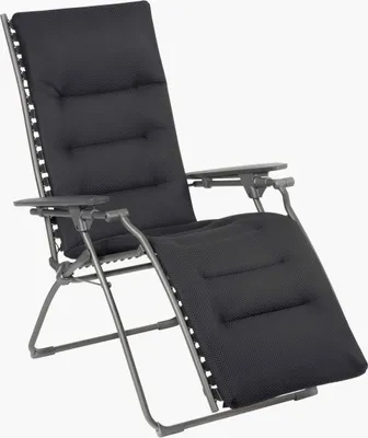 Produktbild von Lafuma Relaxsessel Evolution, Be Comfort®, klappbarer Gartenstuhl, stufenlos verstellbar, 117 x 85 x 70 cm, Stahl / Textilene, dunkelgrau