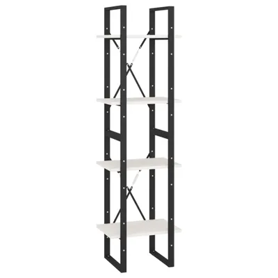 Image de vidaXL Bibliothèque 4 étagères blanc 40x30x140 cm pin massif