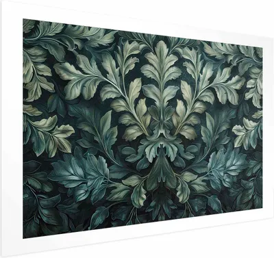Produktbild von Posterpapier Poster - Victorian Leaves in Dark Greens 30x21 cm Blätter f-H-10013-ao-a