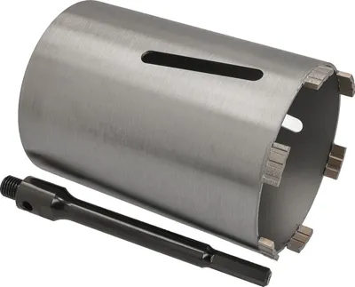 Produktbild von Diamantbohrkrone Ø 132 mm Nutzlänge 180 mm mit 6-kant-Aufnahme 200 mm Segmenthöhe 10 mm Diamant Bohrkrone Trockenbohrkrone Kernbohrer Betonbohrkrone Kernbohrkrone BTEC