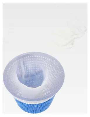 Produktbild von Pool Skimmerkorb Set mit 5 Feinmaschigen Filtersocken, UV-beständiger Schmutzfangkorb für Außenpools, Laub- und Haarfänger für effektive Poolreinigung