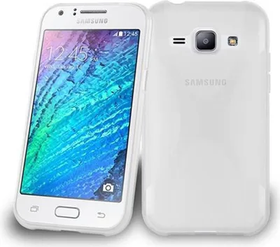 Image de Cadorabo Housse pour Samsung Galaxy J1 2015 en Transparent Housse TPU Silicone Backcover Case