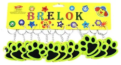 Produktbild von Reflektierende Hunde Pfote Schlüsselanhänger 12er Set - Sicherer Rucksack Anhänger
