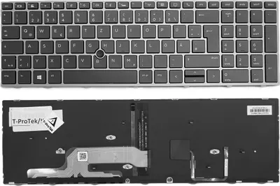 A top view of a laptop keyboard and its underside.