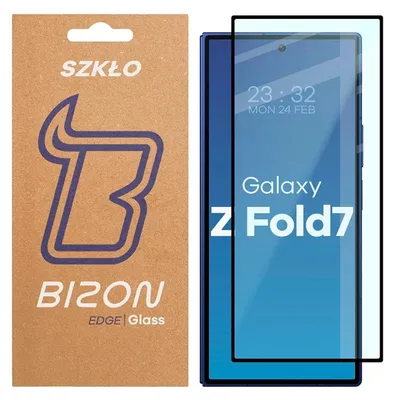 Produktbild von Gehärtetes Glas für Galaxy Z Fold7, Bizon Glass Edge 2, Schwarzer Rahmen