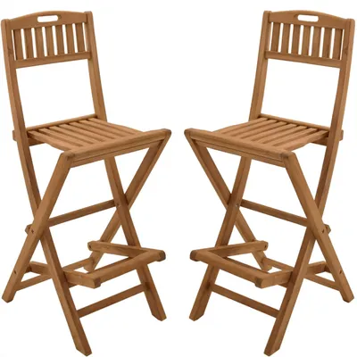 Produktbild von 2 Stück Barhocker Lucca klappbar Teak Massivholz von Teako Design
