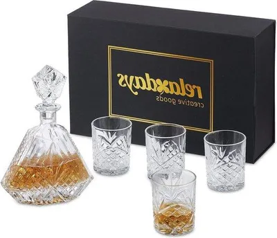Immagine prodotto di Set da whisky da 5 pezzi con bicchieri da 330 ml e caraffa trasparente da 650 ml
