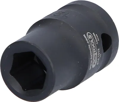 Produktbild von KS TOOLS 515.1012-E 1/2" Sechskant-Kraft-Stecknuss, kurz, 12mm, auf Hänger