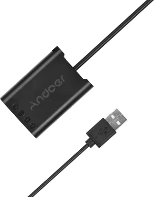 Immagine prodotto di Batteria fittizia Andoer NP-BX1 DK-X1 con cavo di collegamento USB all'accoppiatore NPBX1, accessorio di ricambio per fotocamere Sony DSC-RX1/RX1R/RX100 II III IV V VI VII/M7 M6 M5/WX500 WX350