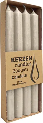 Produktbild von Stabkerzen aus Paraffin, Sahara, Rustic, WENZEL, 250/22 mm, Brenndauer ca. 10h, plastikfrei, 4 Stück