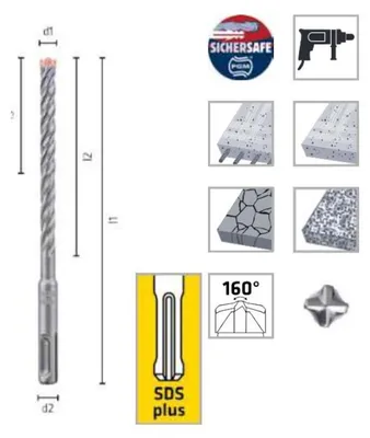 Image de Alpen 0090501000100 Hammer drill bit 10 mm Total length 600 mm 1 pc(s)