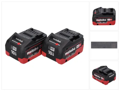 Immagine prodotto di Metabo LiHD Set di 02 batterie 18 V 10,0 Ah sistema CAS (2x 625549000)