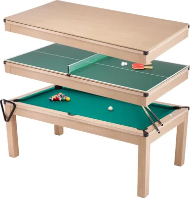 Image de KANGUI Table de salle à manger 3 en 1 avec billard et ping pong
