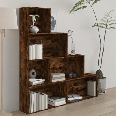 Produktbild von The Living Store Bücherregal Räuchereiche 155x24x160 cm