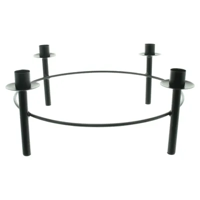 Produktbild von Stabkerzenhalter "Kranz", Mattschwarz, Ø 30 cm