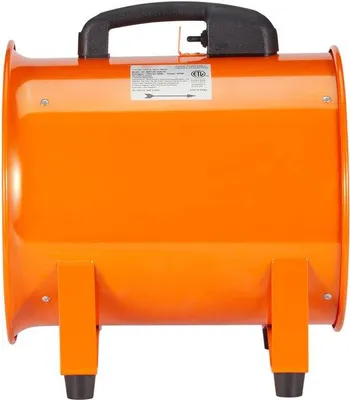 Obrázek produktu pro Ručně ovládaný válcový ventilátor 254 mm s 10metrovou hadicí, výkonný odsávací ventilátor 255 W s průtokem 1720 cfm pro odsávání prachu a kouře (domácnost/pracoviště)