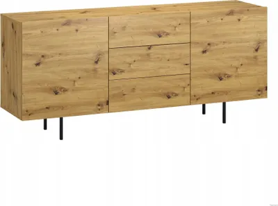 Produktbild von Breite Kommode 3 Schubladen 2 Türen Schlafzimmer Handwerker