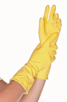 Obrázok produktu pre Hygostar 25908 Haushaltshandschuhe Bettina gelb Gr. 10/XL Latex beflockt