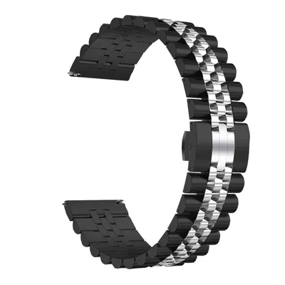 Produktbild von Strap-it Huawei Watch GT 2 Jubilee Stahlband (Schwarz/Silber)