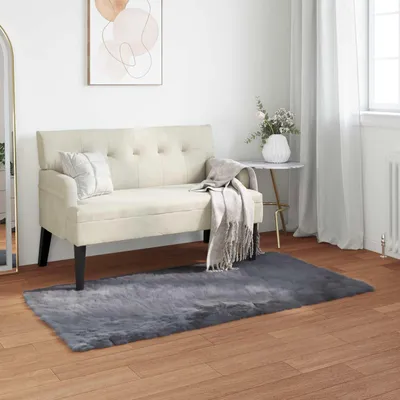 Produktbild von vidaXL Teppich aus Kunstschaffell TAFALLA Anthrazit 60 x 110 cm