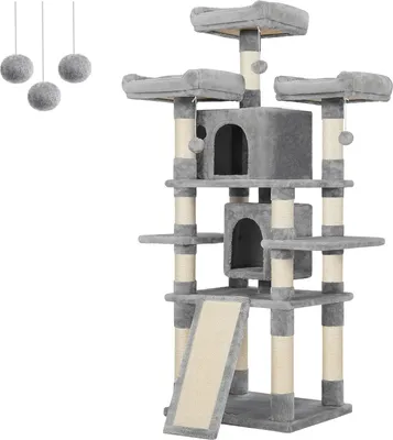 Immagine prodotto di Tiragraffi FEANDREA, tiragraffi grande, 172 cm, grigio chiaro