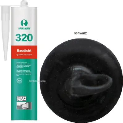 Produktbild von Ramsauer 320 Baudicht 1K Hybrid Dichtstoff 310ml Kartusche schwarz
