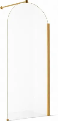 Image de Paroi de douche italienne Clear - 100 x 195 cm - Or brossé - SIENA
