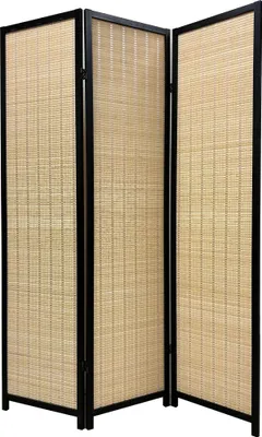 Produktbild von Fine Asianliving Bambus Paravent Raumteiler B135xH180cm 3-teilig Schwarz