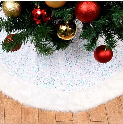 Obrázok produktu pre Mäkká vianočná prikrývka s flitrami, 90 cm, Umelá kožušina
