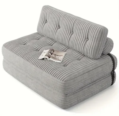 Produktbild von Schlafsofa - Gästebett - Schlafbank - Cordstoffbezug - Inklusive Kissen
