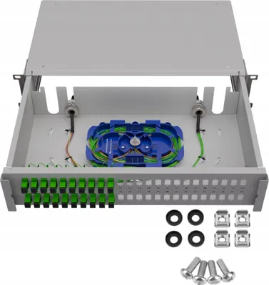 Zdjęcie produktu dla Szuflada Przełącznicy Światłowodowej Rack 19" 2U Do Szafy Rack 48Xsc Simplex
