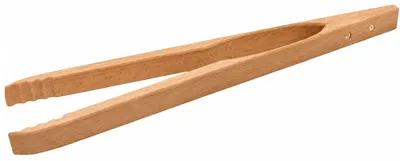 Produktbild von Holz Grillzange 36 cm Buchenholz natur geschraubt extra robust | Profi Grill Zange langlebiges nachhaltiges Grillbesteck | Küchenzange BBQ Zange für Fleisch Wurst Gemüse und Brot