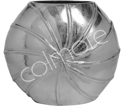 Immagine prodotto di Vaso in alluminio grezzo/nichelato, dimensioni 29x19x26