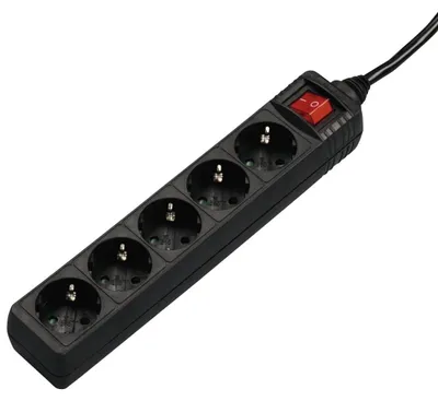 Produktbild von Hama 00137267, 1,4 m, Drinnen, Schwarz, 5 AC-Ausgänge, Schwarz, 1 Stück(e)