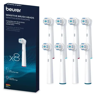Productafbeelding van beurer 10139 8 beurer Sensitive Zahnbürstenaufsätze