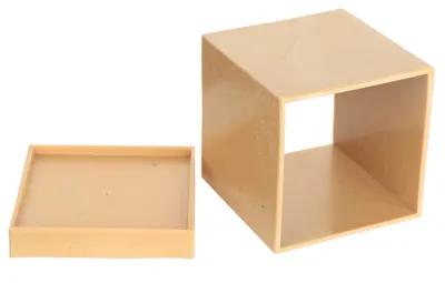 Kerzenform quadratisch, Kunststoff, 6,5 cm, mit herausnehmbarem Boden