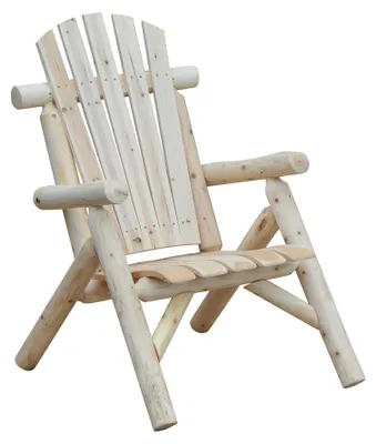 Produktbild von Adirondack Stuhl Holz Natur 83x68x101 cm – Gartenstuhl wetterfest mit Armlehnen