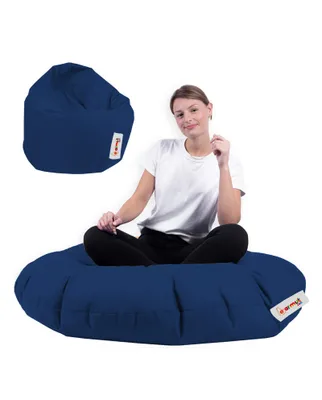 Produktbild von Hanah Home, Iyzi- FRN1288, Dunkelblau, Klassische Sitzsäcke, 100% ige Styropor mit hoher Dichte recycelt