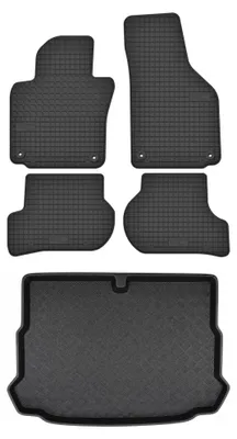 Produktbild von Gummimatten + Kofferraumwanne für Volkswagen Scirocco III 2008-2017 (Coupé, 5-Sitzer) – Schwarz, passgenau – Wielganizator